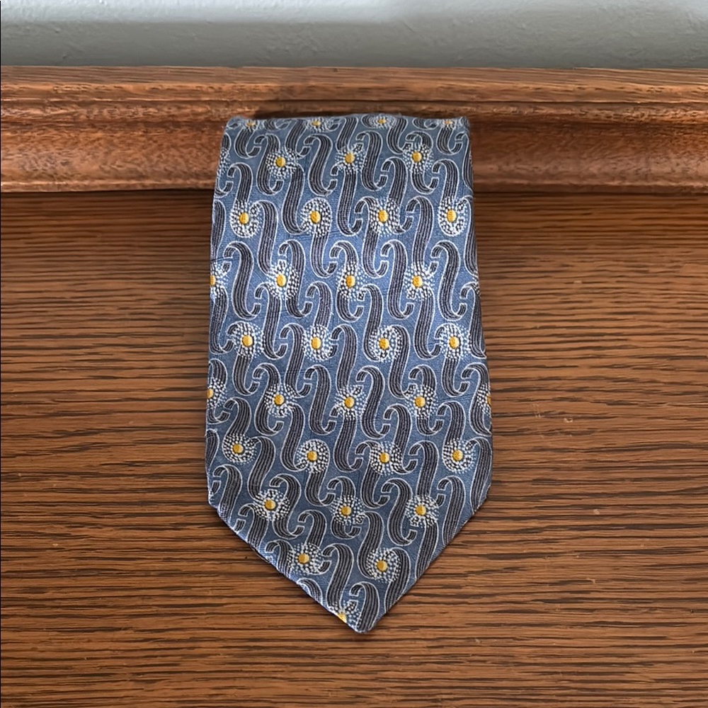 Ermenegildo Zegna Blue Patterned Men's Tie